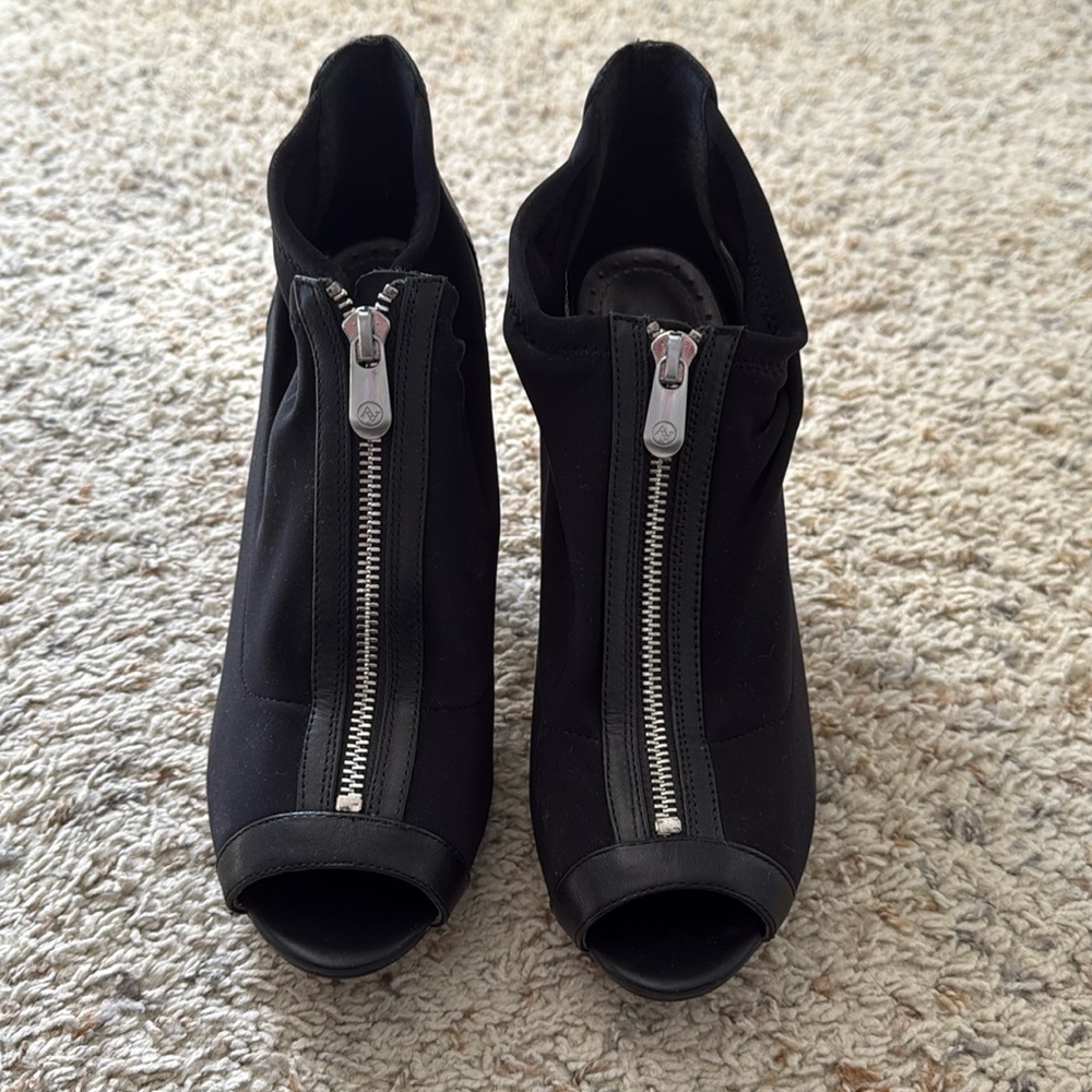 Black Zip Up Heels